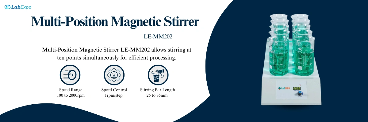 Multi-Position Magnetic Stirrer LE-MM202