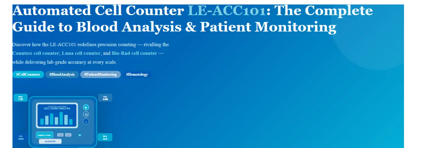 Automated Cell Counter The Complete Guide to Blood Analysis and Patient Monitoring