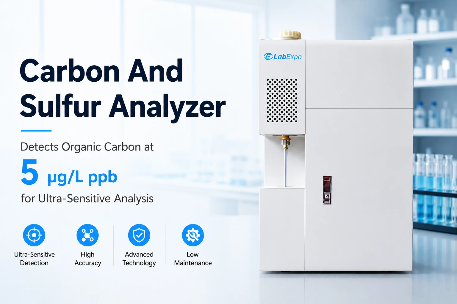 Carbon And Sulfur Analyzer Detects Organic Carbon At 5 PPB For Ultra Sensitive Analysis