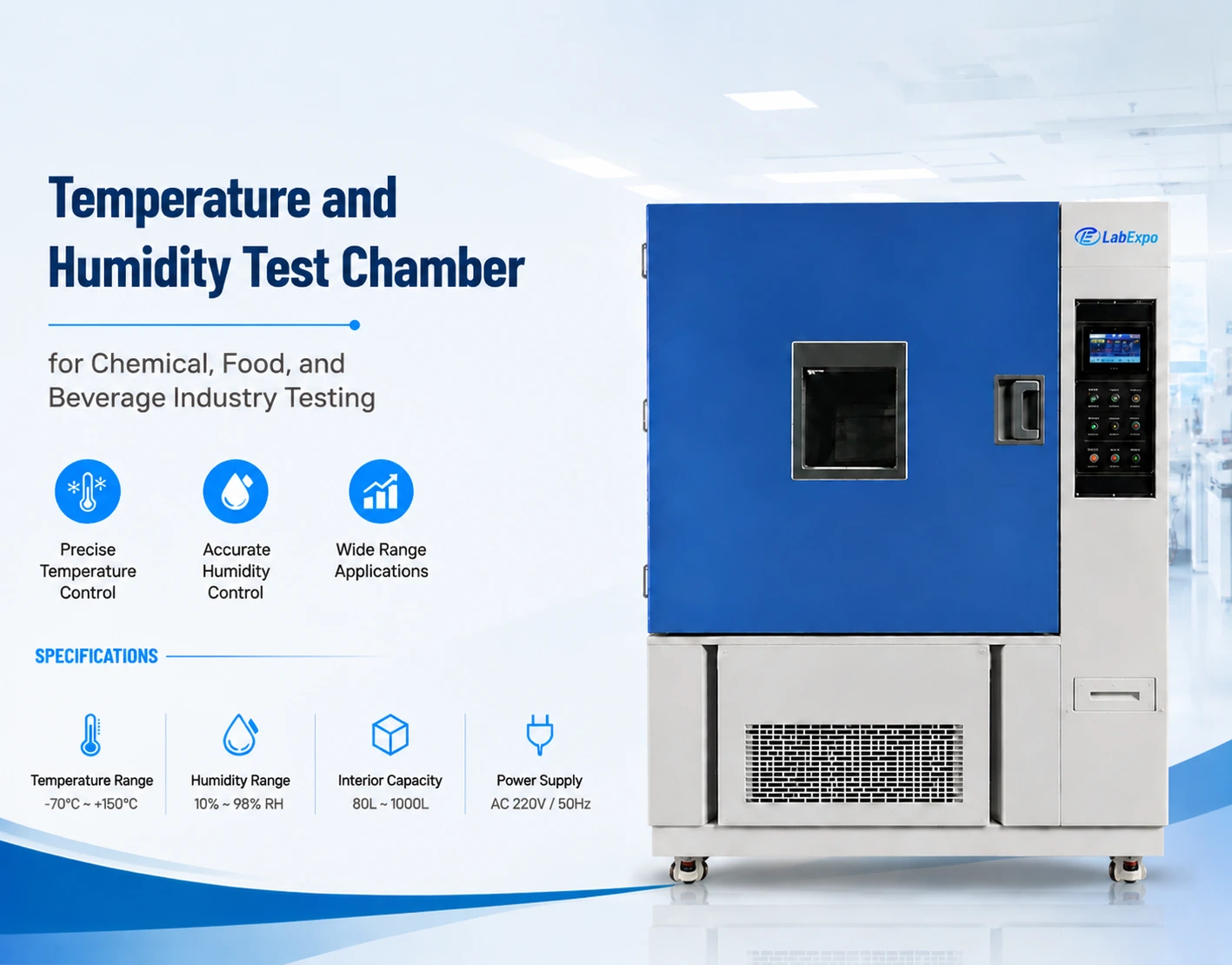 Temperature and Humidity Test Chamber for Chemical Food and Beverage Industry Testing