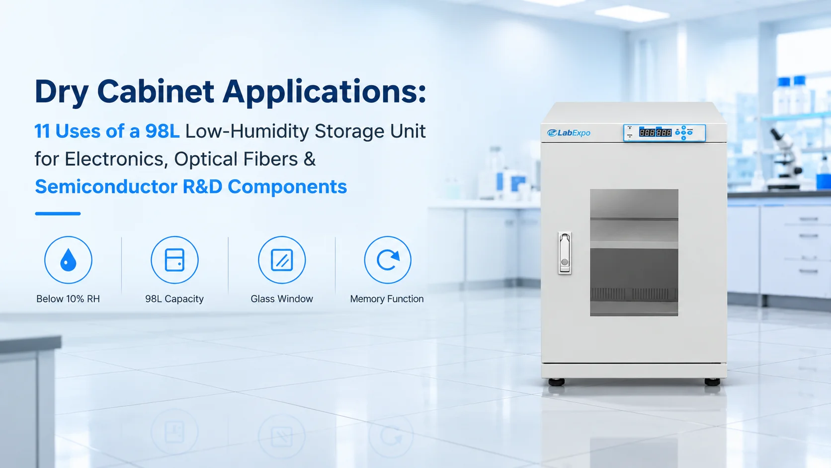 Dry Cabinet Applications 11 Uses of a 98L Low Humidity Storage Unit for Electronics Optical Fibers