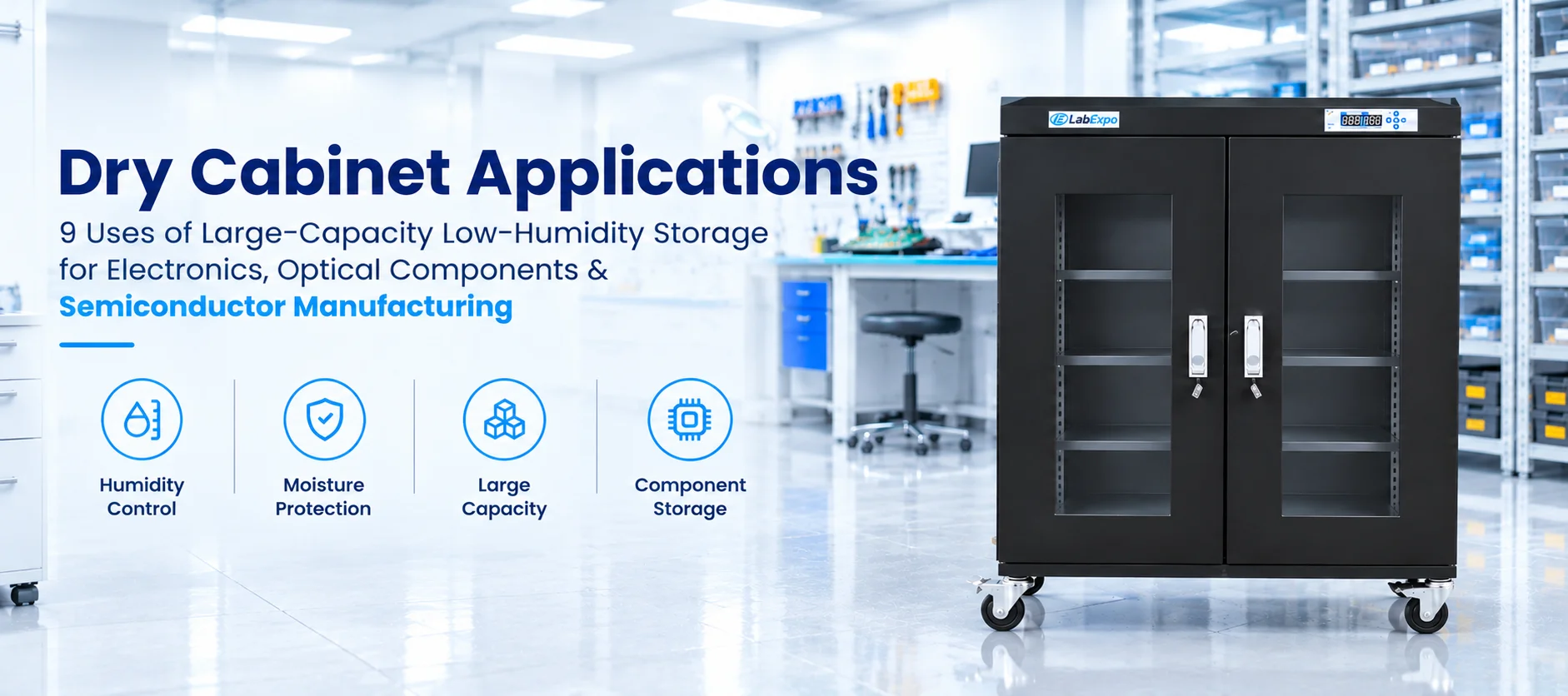 Dry Cabinet Applications 9 Uses of Large Capacity Low Humidity Storage for Electronics Optical Com