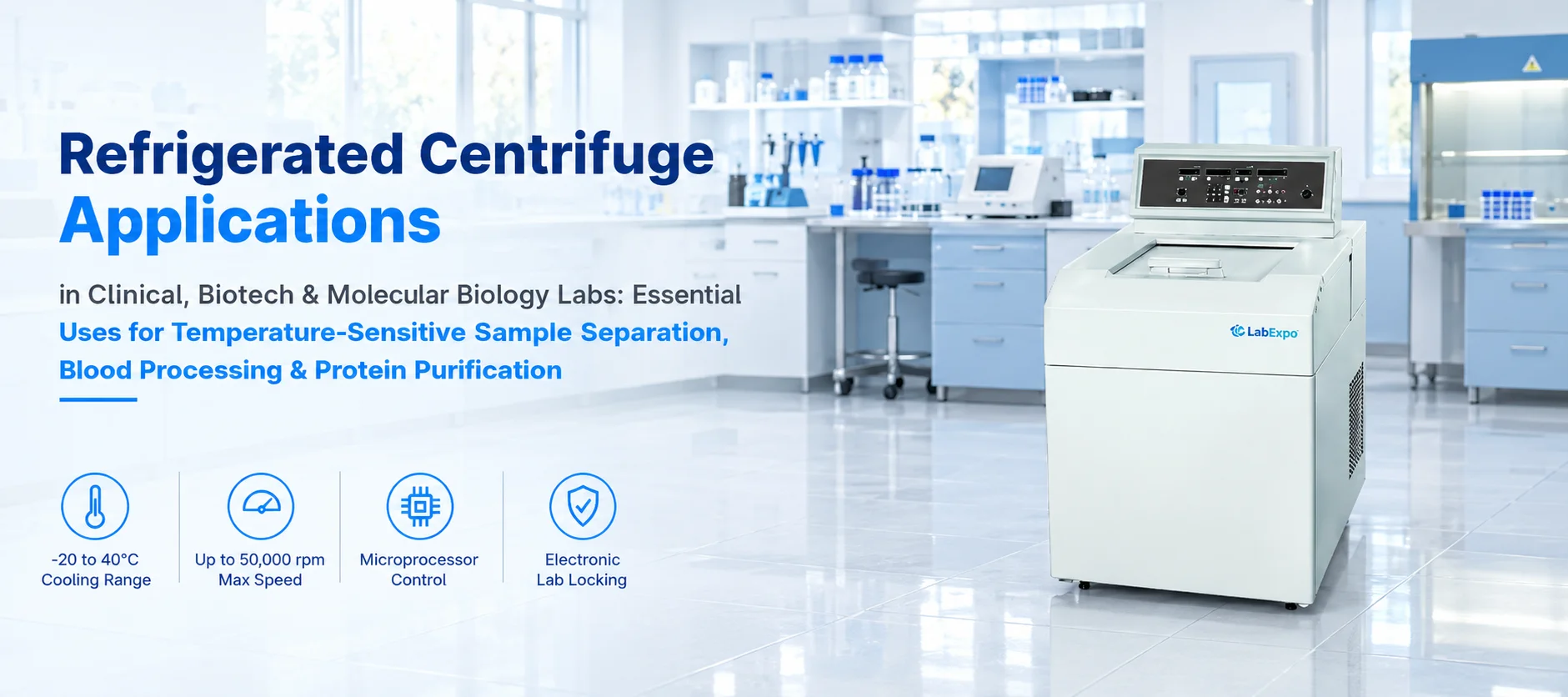Refrigerated Centrifuge Applications Uses in Clinical Biotech  Molecular Biology Labs